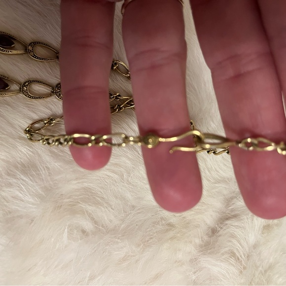 Monte Gold Plated Faux Ruby Necklace High Quality - Picture 5 of 9